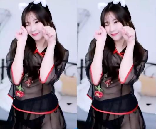 韩国社保姬：女团韩雅的白se+you惑、透视装舞姿，17V3.2G